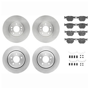 Dynamic Friction 6514-31023 - Front and Rear Brake Kit - Quickstop Rotors and 5000 Brake Pads With Hardware