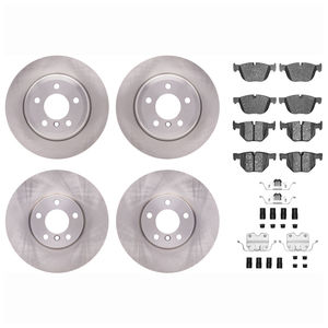 Dynamic Friction 6514-31042 - Front and Rear Brake Kit - Quickstop Rotors and 5000 Brake Pads With Hardware