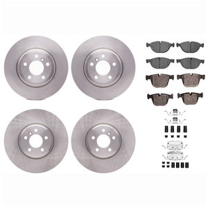 Dynamic Friction 6514-31045 - Front and Rear Brake Kit - Quickstop Rotors and 5000 Brake Pads With Hardware