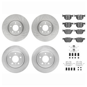 Dynamic Friction 6514-31091 - Front and Rear Brake Kit - Quickstop Rotors and 5000 Brake Pads With Hardware
