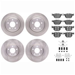 Dynamic Friction 6514-31093 - Front and Rear Brake Kit - Quickstop Rotors and 5000 Brake Pads With Hardware