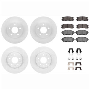 Dynamic Friction 6514-46001 - Front and Rear Brake Kit - Quickstop Rotors and 5000 Brake Pads With Hardware