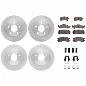 Dynamic Friction 6514-47006 - Front and Rear Brake Kit - Quickstop Rotors and 5000 Brake Pads With Hardware