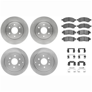 Dynamic Friction 6514-48029 - Front and Rear Brake Kit - Quickstop Rotors and 5000 Brake Pads With Hardware