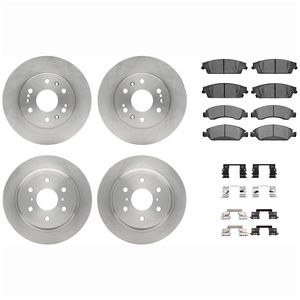 Dynamic Friction 6514-48033 - Front and Rear Brake Kit - Quickstop Rotors and 5000 Brake Pads With Hardware