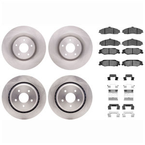 Dynamic Friction 6514-46039 - Front and Rear Brake Kit - Quickstop Rotors and 5000 Brake Pads With Hardware