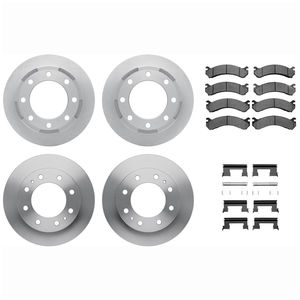 Dynamic Friction 6514-48015 - Front and Rear Brake Kit - Quickstop Rotors and 5000 Brake Pads With Hardware