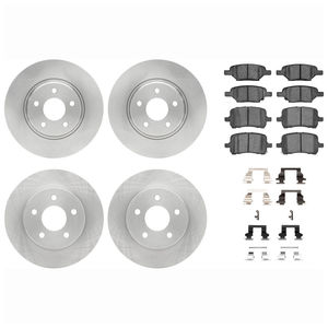 Dynamic Friction 6514-53002 - Front and Rear Brake Kit - Quickstop Rotors and 5000 Brake Pads With Hardware