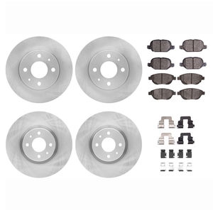 Dynamic Friction 6514-07004 - Front and Rear Brake Kit - Quickstop Rotors and 5000 Brake Pads With Hardware