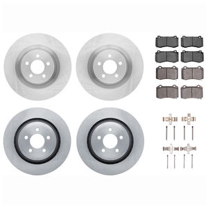Dynamic Friction 6514-39018 - Front and Rear Brake Kit - Quickstop Rotors and 5000 Brake Pads With Hardware