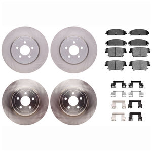 Dynamic Friction 6514-39029 - Front and Rear Brake Kit - Quickstop Rotors and 5000 Brake Pads With Hardware