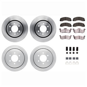 Dynamic Friction 6514-54099 - Front and Rear Brake Kit - Quickstop Rotors and 5000 Brake Pads With Hardware