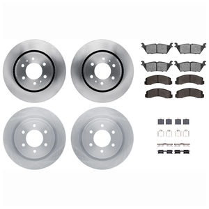 Dynamic Friction 6514-54117 - Front and Rear Brake Kit - Quickstop Rotors and 5000 Brake Pads With Hardware