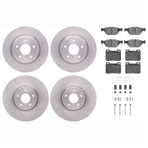 Dynamic Friction 6514-63015 - Front and Rear Brake Kit - Quickstop Rotors and 5000 Brake Pads With Hardware