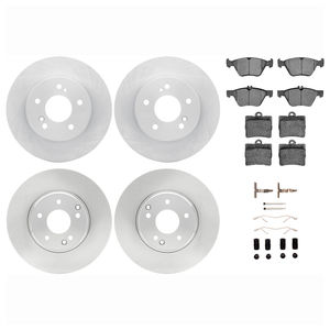 Dynamic Friction 6514-63022 - Front and Rear Brake Kit - Quickstop Rotors and 5000 Brake Pads With Hardware