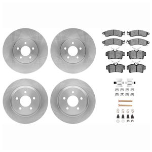 Dynamic Friction 6514-54002 - Front and Rear Brake Kit - Quickstop Rotors and 5000 Brake Pads With Hardware