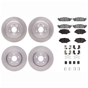 Dynamic Friction 6514-54075 - Front and Rear Brake Kit - Quickstop Rotors and 5000 Brake Pads With Hardware