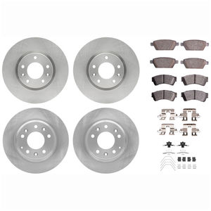 Dynamic Friction 6514-54137 - Front and Rear Brake Kit - Quickstop Rotors and 5000 Brake Pads With Hardware