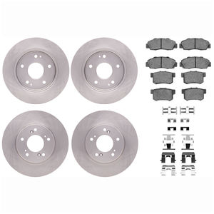 Dynamic Friction 6514-59070 - Front and Rear Brake Kit - Quickstop Rotors and 5000 Brake Pads With Hardware