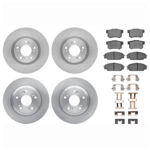 Dynamic Friction 6514-59072 - Front and Rear Brake Kit - Quickstop Rotors and 5000 Brake Pads With Hardware