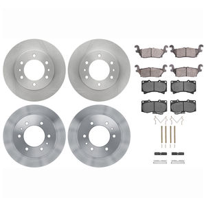 Dynamic Friction 6514-93001 - Front and Rear Brake Kit - Quickstop Rotors and 5000 Brake Pads With Hardware