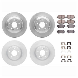 Dynamic Friction 6514-03042 - Front and Rear Brake Kit - Quickstop Rotors and 5000 Brake Pads With Hardware