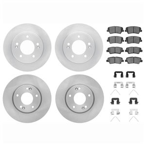Dynamic Friction 6514-03047 - Front and Rear Brake Kit - Quickstop Rotors and 5000 Brake Pads With Hardware