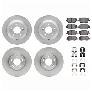 Dynamic Friction 6514-03059 - Front and Rear Brake Kit - Quickstop Rotors and 5000 Brake Pads With Hardware