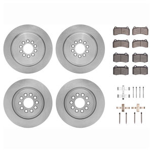 Dynamic Friction 6514-20003 - Front and Rear Brake Kit - Quickstop Rotors and 5000 Brake Pads With Hardware