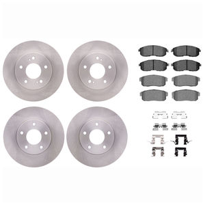 Dynamic Friction 6514-67008 - Front and Rear Brake Kit - Quickstop Rotors and 5000 Brake Pads With Hardware
