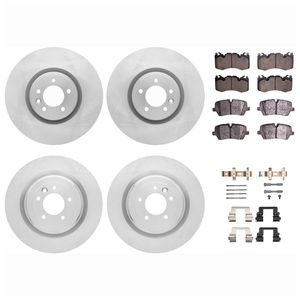 Dynamic Friction 6514-11011 - Front and Rear Brake Kit - Quickstop Rotors and 5000 Brake Pads With Hardware