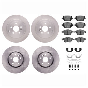 Dynamic Friction 6514-27032 - Front and Rear Brake Kit - Quickstop Rotors and 5000 Brake Pads With Hardware