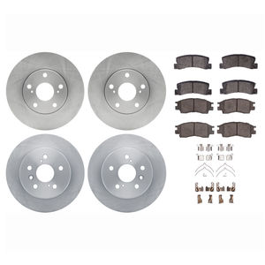 Dynamic Friction 6514-76003 - Front and Rear Brake Kit - Quickstop Rotors and 5000 Brake Pads With Hardware