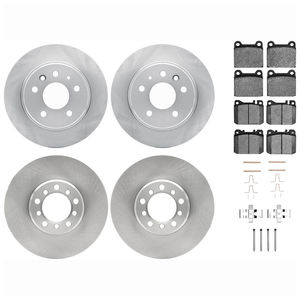 Dynamic Friction 6514-63005 - Front and Rear Brake Kit - Quickstop Rotors and 5000 Brake Pads With Hardware