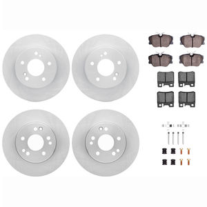 Dynamic Friction 6514-63009 - Front and Rear Brake Kit - Quickstop Rotors and 5000 Brake Pads With Hardware