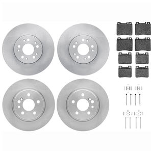 Dynamic Friction 6514-63013 - Front and Rear Brake Kit - Quickstop Rotors and 5000 Brake Pads With Hardware