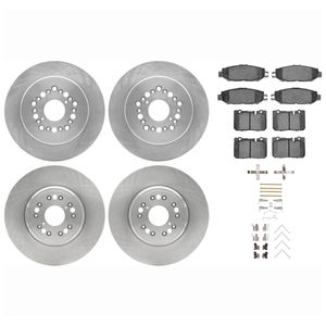 Dynamic Friction 6514-75005 - Front and Rear Brake Kit - Quickstop Rotors and 5000 Brake Pads With Hardware