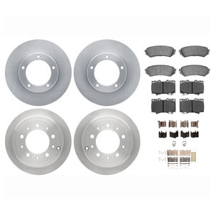 Dynamic Friction 6514-76013 - Front and Rear Brake Kit - Quickstop Rotors and 5000 Brake Pads With Hardware