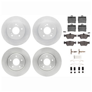 Dynamic Friction 6514-63019 - Front and Rear Brake Kit - Quickstop Rotors and 5000 Brake Pads With Hardware