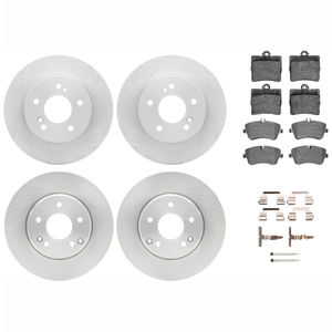 Dynamic Friction 6514-63032 - Front and Rear Brake Kit - Quickstop Rotors and 5000 Brake Pads With Hardware