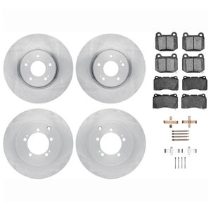 Dynamic Friction 6514-72016 - Front and Rear Brake Kit - Quickstop Rotors and 5000 Brake Pads With Hardware