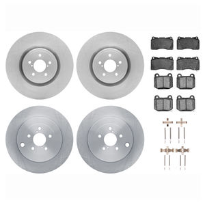 Dynamic Friction 6514-13025 - Front and Rear Brake Kit - Quickstop Rotors and 5000 Brake Pads With Hardware