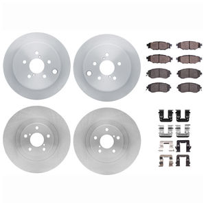 Dynamic Friction 6514-13040 - Front and Rear Brake Kit - Quickstop Rotors and 5000 Brake Pads With Hardware