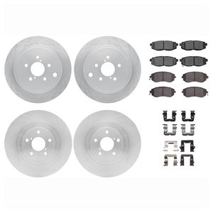 Dynamic Friction 6514-13041 - Front and Rear Brake Kit - Quickstop Rotors and 5000 Brake Pads With Hardware