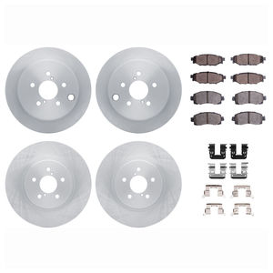 Dynamic Friction 6514-13042 - Front and Rear Brake Kit - Quickstop Rotors and 5000 Brake Pads With Hardware