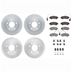 Dynamic Friction 6514-40031 - Front and Rear Brake Kit - Quickstop Rotors and 5000 Brake Pads With Hardware