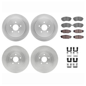 Dynamic Friction 6514-13022 - Front and Rear Brake Kit - Quickstop Rotors and 5000 Brake Pads With Hardware