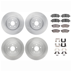 Dynamic Friction 6514-13028 - Front and Rear Brake Kit - Quickstop Rotors and 5000 Brake Pads With Hardware