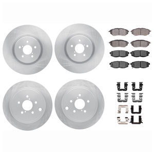 Dynamic Friction 6514-13029 - Front and Rear Brake Kit - Quickstop Rotors and 5000 Brake Pads With Hardware