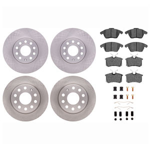 Dynamic Friction 6514-74033 - Front and Rear Brake Kit - Quickstop Rotors and 5000 Brake Pads With Hardware